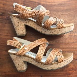 Dana Buchman Cork Heel Sandals